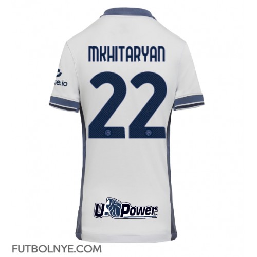 Camiseta Inter Milan Henrikh Mkhitaryan #22 Visitante Equipación para mujer 2024-25 manga corta